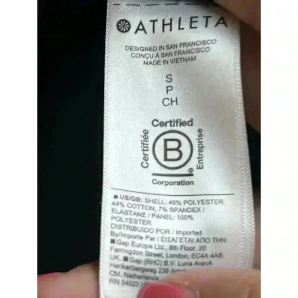 Athleta Women's Triumph Hybrid Crewneck Sweatshirt Oversized Black Small - Picture 3 of 11